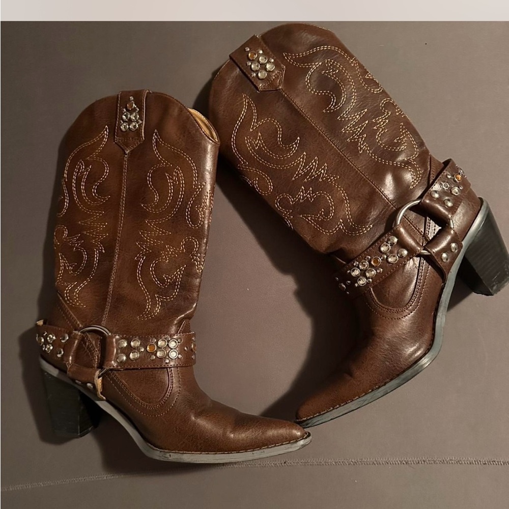 Brown Western Leather Boots